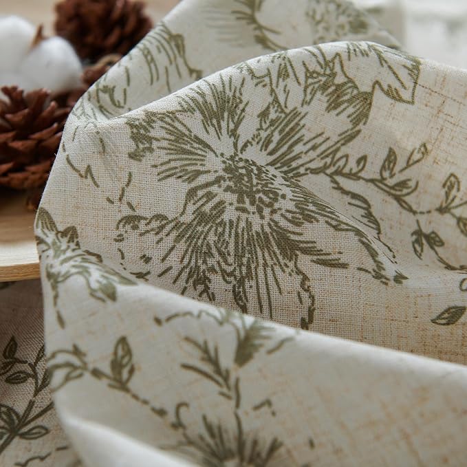 jinchan Linen Blend Floral Curtains - Image 9