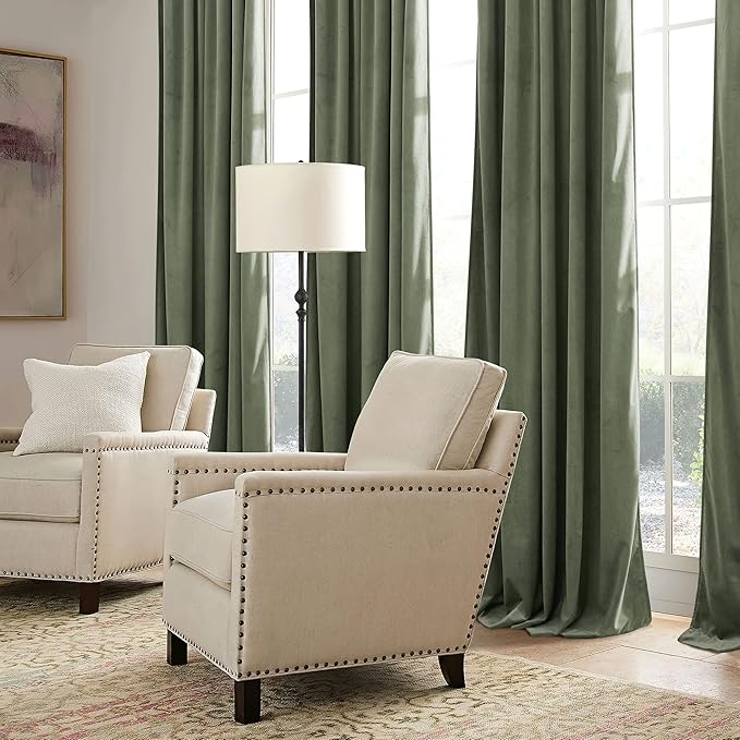 RYB HOME Extra Long Velvet Curtains 120 inches Long, High Ceiling Curtains - Image 6