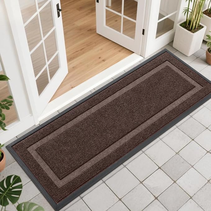 OLANLY Front Door Mat Indoor Outdoor Entrance, Waterproof All-Season, by OLANLY