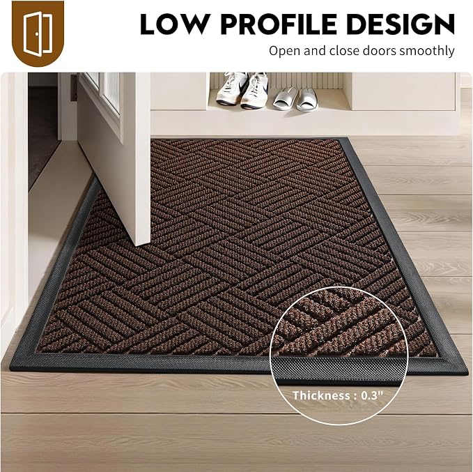 Front Door Mat, Heavy Duty Waterproof Doormat 29.5"x17", Stain Fade Resistant - Image 6