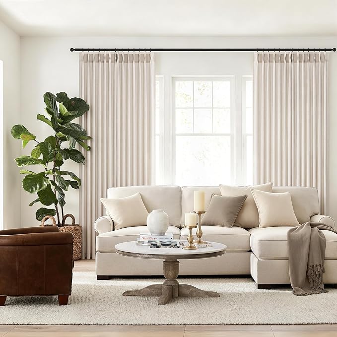 Pinch Pleated 94 Inch Curtains 2 Panels - Image 3