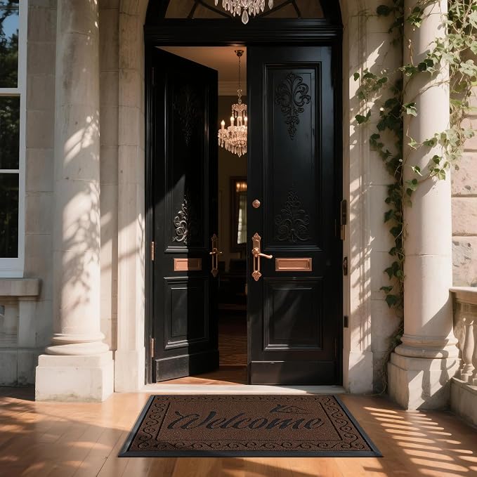 Yimobra Welcome Mat Outdoor Indoor, Waterproof Heavy Duty Front Door Mat - Image 2