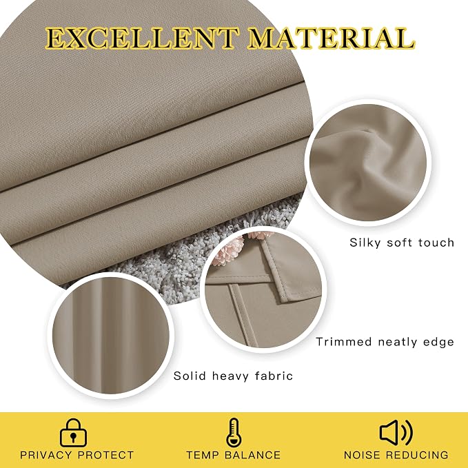 NICETOWN Blackout 102 inch Curtains - Image 3