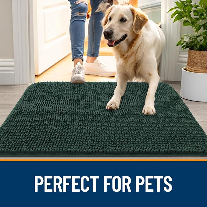 OLANLY Dog Door Mat for Muddy Paws 47x32, Absorbs Moisture and Dirt, Absorbent - Image 6
