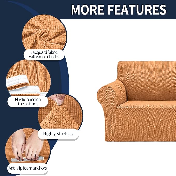 Cupuamon 2026 New Stretch Loveseat Sofa Slipcovers Couch Cover - Image 4