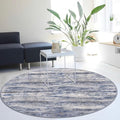 KOZYFLY Modern Abstract Round Washable Rug 5Ft, Non-Slip Soft Kitchen Bathroom by KOZYFLY