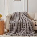 COOVA Faux Fur Throw Blanket for Couch, Cozy Soft and Fuzzy Plush Rabbit Fur by COOVA