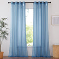 NICETOWN Stone Blue Sheer Curtains 108 inches Long, Grommet Top Elegant Voile by NICETOWN