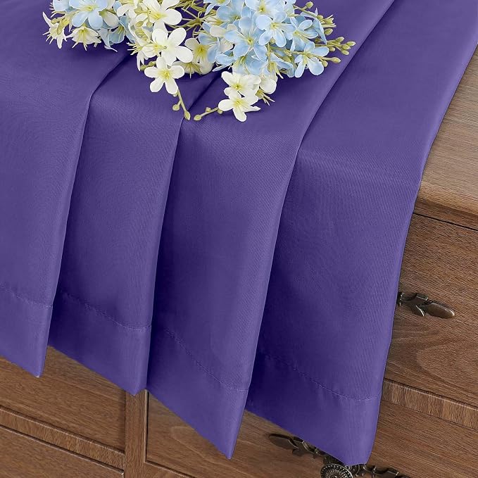 Purple Sheer Curtains Tier 30 Inches Length 2 Panels Set, Light Filtering - Image 6