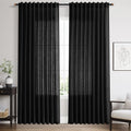 Nanspring Linen Curtains 84 inches Long by Nanspring