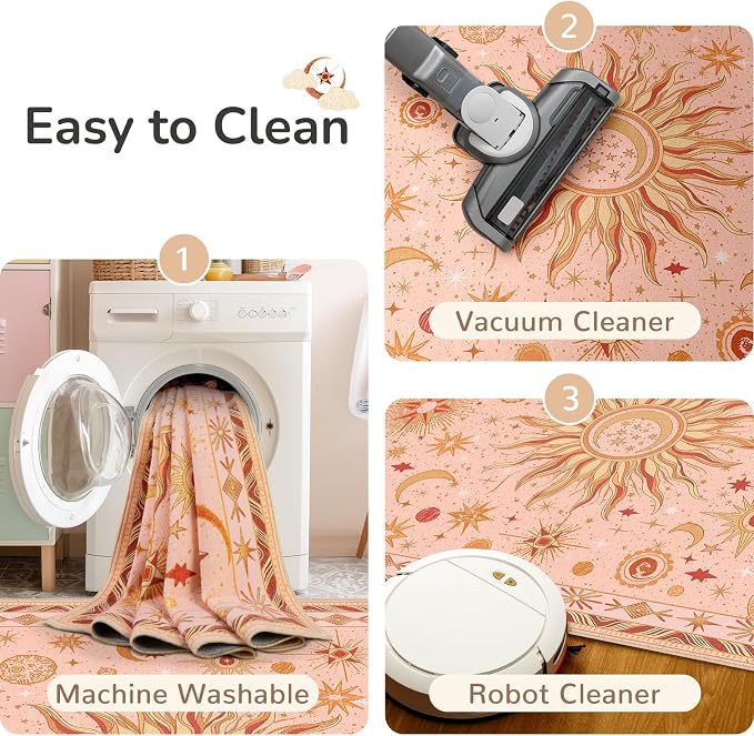 Vacuum-Friendly, 3x5 Washable Area Rug - Image 5