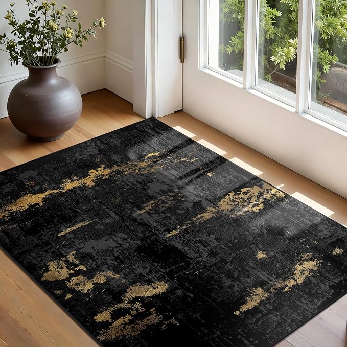 Washable Area Rugs 3'x5' Non-Slip Modern Abstract Soft - Image 3