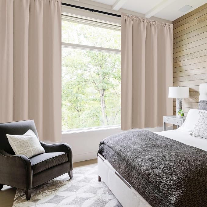DWCN Blackout Curtains Thermal Insulated, Energy Saving & Noise Reducing - Image 2