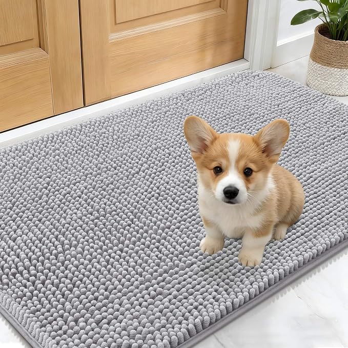 OLANLY Dog Door Mat for Muddy Paws 24x16, Absorbs Moisture and Dirt, Absorbent by OLANLY