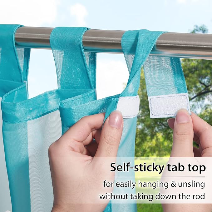 RYB HOME Outdoor Sheer Curtains - Image 2