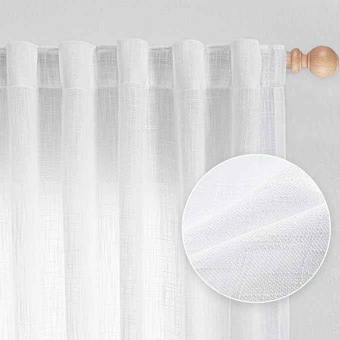 MYSKY HOME Patio White Curtains by MYSKYHOME