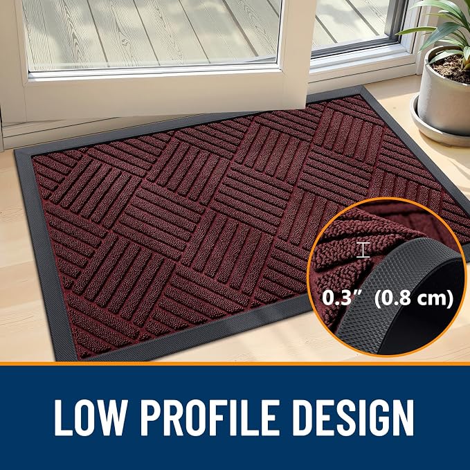 OLANLY Front Door Mat Outside Entrance 47x32, Waterproof Heavy-Duty Doormat | - Image 5