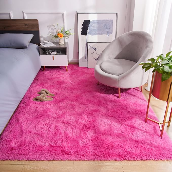 Amearea Shag Fluffy Area Rug for Bedroom Girls Living Room, Extra Soft and - Image 2