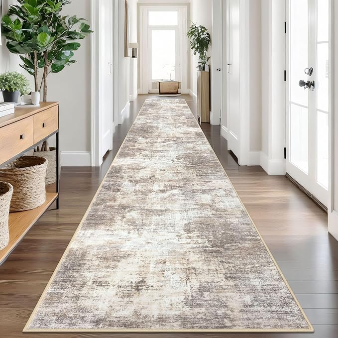 IOHOUZE Abstract Runner Rug 3x18 Ft Extra Long Washable Runners by iOhouze