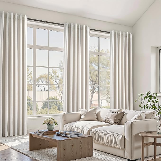 Topfinel Living Room Curtains 102 Inches Long by Topfinel