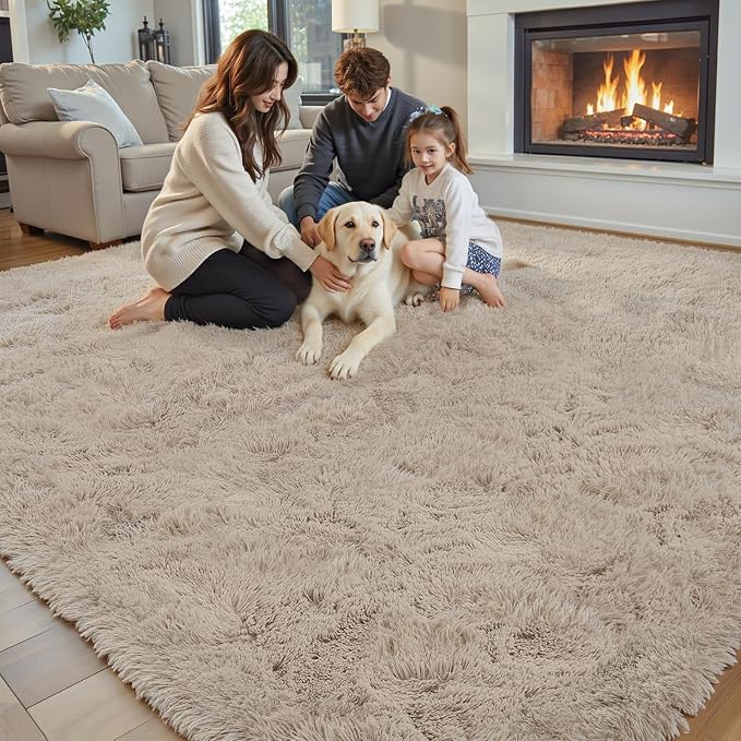 Rugs for Living Room 6x9, Alfombras para Salas Shag Large Plush Soft Area Rug - Image 3