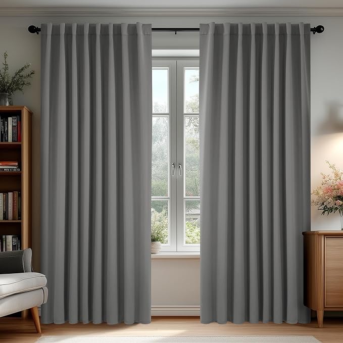 Deconovo Blackout Curtains, Thermal Insulated, W70 x L84 2 Panels, Back Tab by Deconovo