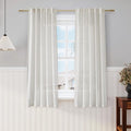 Nanspring Cream Semi Sheer Linen Curtains 63 inch Length by Nanspring
