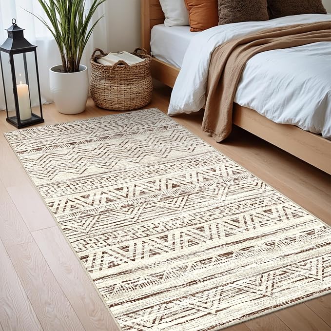 2x4 Washable Entryway Runner Rug: Moroccan Small Area Rug Soft Non Slip Door Mat - Image 9
