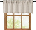 OWENIE Linen Valances for Windows 1 Pcs 18 Inch Length, Light Filtering by OWENIE