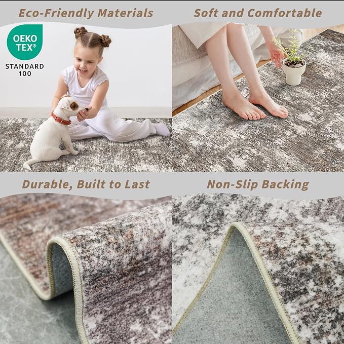4-Piece Kitchen Rug Set with Runner – Washable Non-Slip Floor Mats - Image 5
