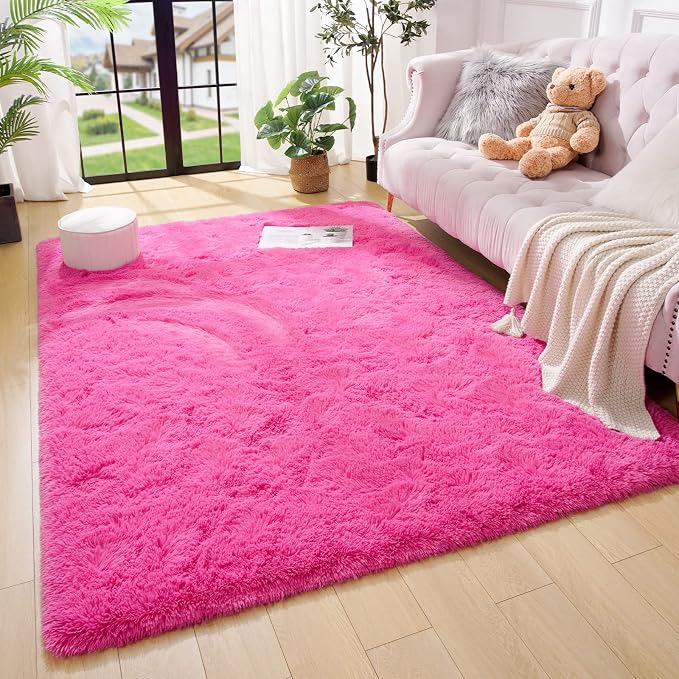 Amearea Shag Fluffy Area Rug for Bedroom Girls Living Room, Extra Soft and by AmeareaDirect