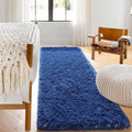 ONASAR Navy Blue Runner Rugs for Bedroom Living Room, Fluffy 2x6 Bedside by ONASAR