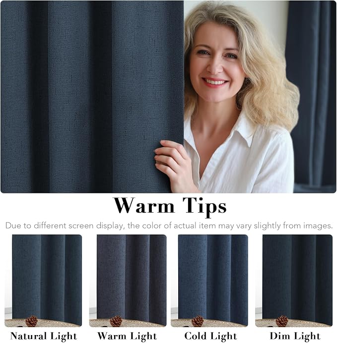H.VERSAILTEX Blackout Curtains Durable Thick Textured 100% Blackout Patio Door - Image 6
