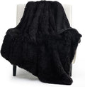 Bedsure GentleSoft Fluffy Black Throw Blanket Gifts by BEDSURE