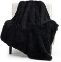 Bedsure GentleSoft Fluffy Black Throw Blanket Gifts by Unknown
