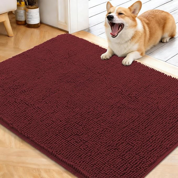 OLANLY Dog Door Mat for Muddy Paws 40x32, Absorbs Moisture and Dirt, Absorbent by OLANLY