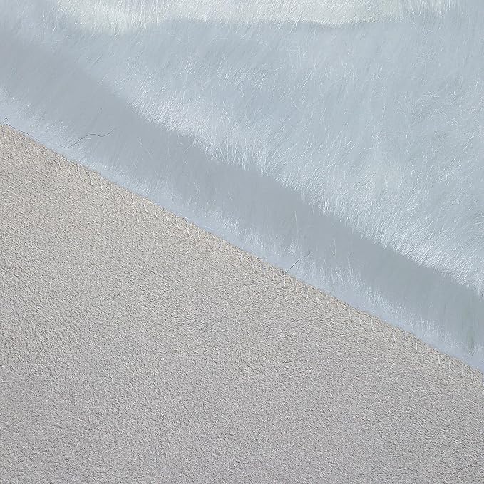 linmopm Faux Fur Rug White Sheepskin Shag Fluffy Fuzzy 6x9 ft Rugs - Image 5