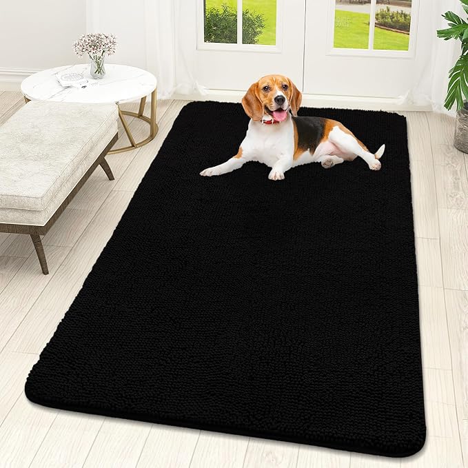 OLANLY Dog Door Mat for Muddy Paws 59x32, Absorbs Moisture and Dirt, Absorbent by OLANLY
