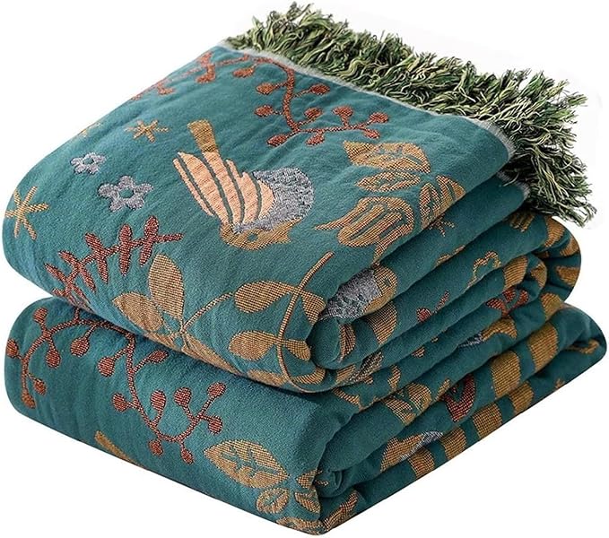 MSGKV Boho Throw Blanket 100% Cotton Blankets by MSGKVHomeTextiles