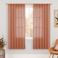 LAMIT Light Filtering Linen Curtains 68 inches Long by LAMIT
