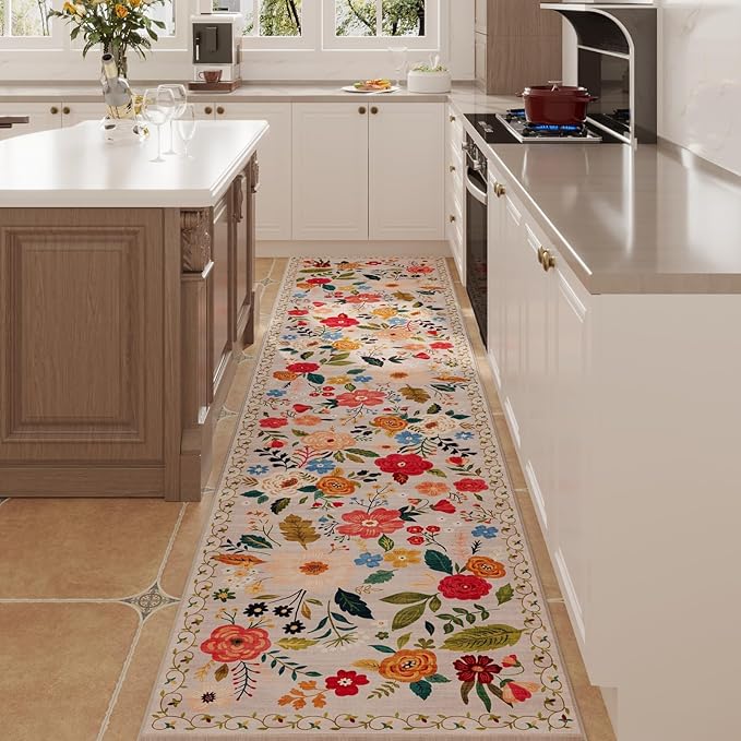 Rugcomf Runners for Hallways Kitchen Runner Rug Non Slip 2'x 10' Long Washable - Image 2