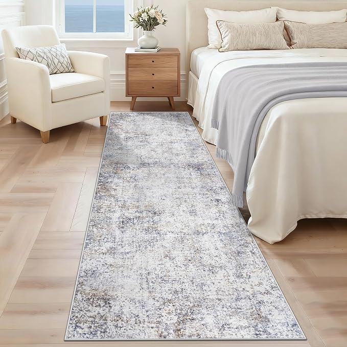 XLUEZ 2x8 Runner Rug for Hallway, Washable Modern Abstract Runner Rugs Neutral - Image 2