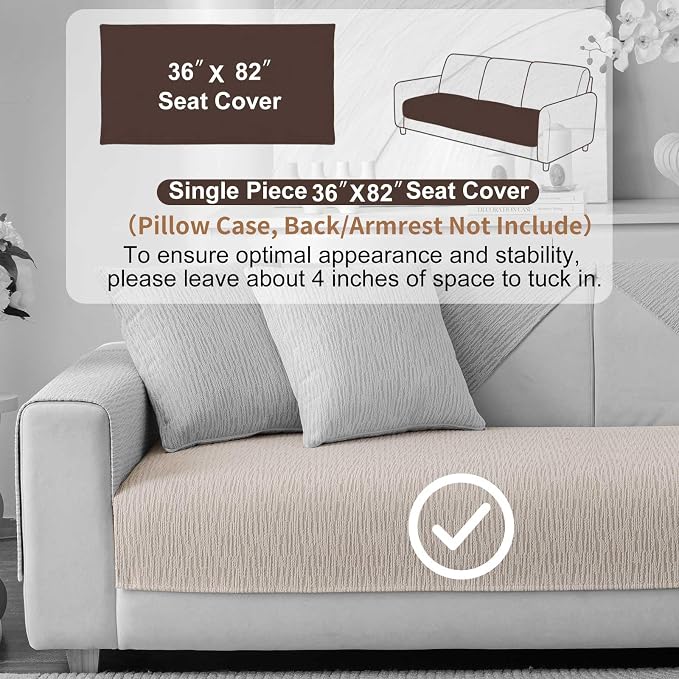 Soft Waterproof Chenille Cover Washable, Non Slip Sectional Sofa Covers - Image 2