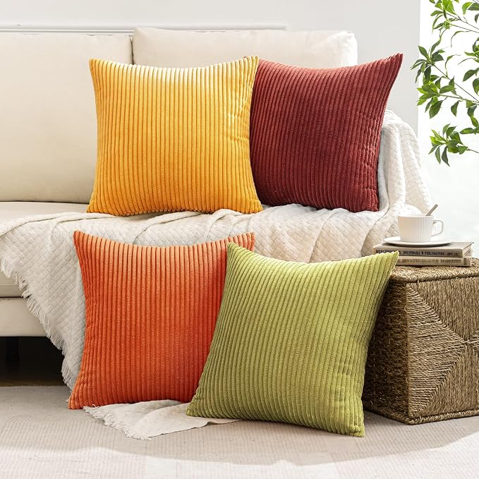MIULEE Decorative Throw Pillow Covers 20x20 Inch Set of 4, Vibrant Cushion - Image 7