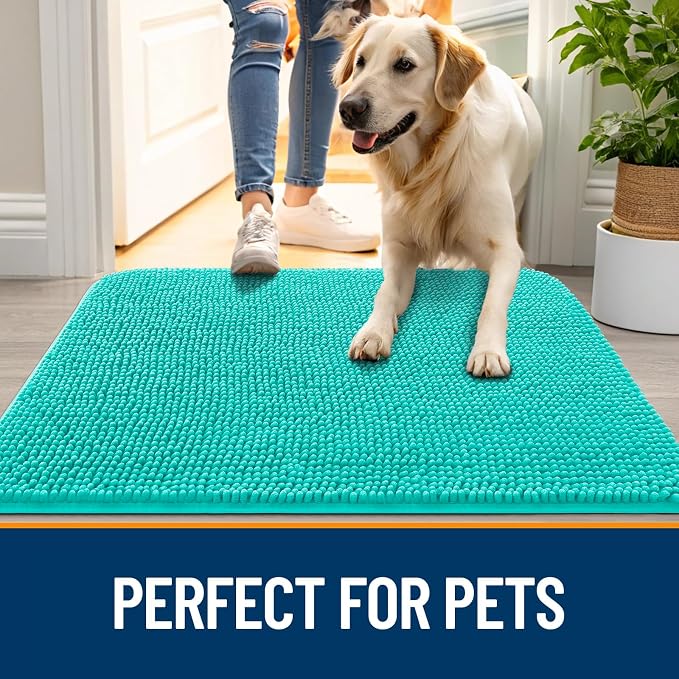 OLANLY Dog Door Mat for Muddy Paws 34x21, Absorbs Moisture and Dirt, Absorbent - Image 6