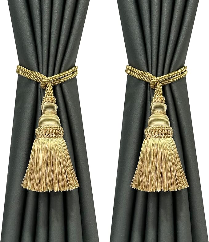 Fenghuangwu 6 Pack Curtain Tie Backs Rope Tassels - Image 4