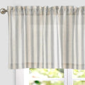 jinchan Striped Valance Farmhouse Window Treatment Linen Textured Drapes by JINCHAN