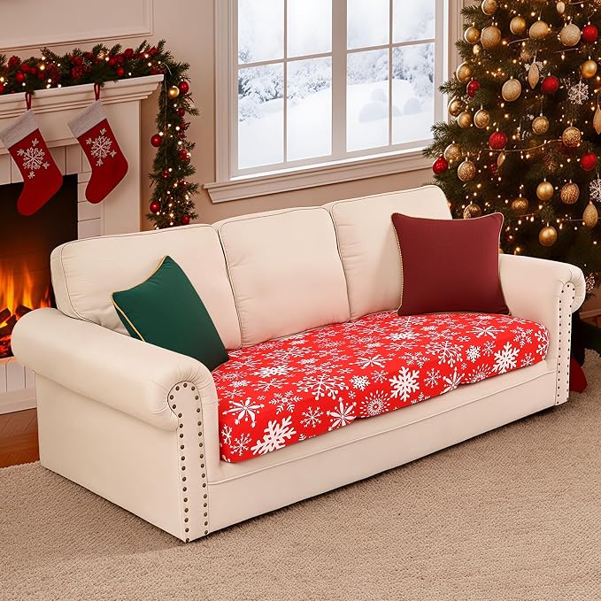 Smiry Printed Couch Cushion Covers, Stretch Soft Couch Covers - Image 2