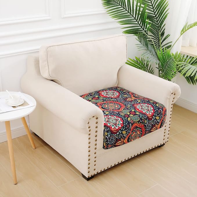 hyha Printed Couch Cushion Covers, Floral Sofa Covers Washable - Image 5