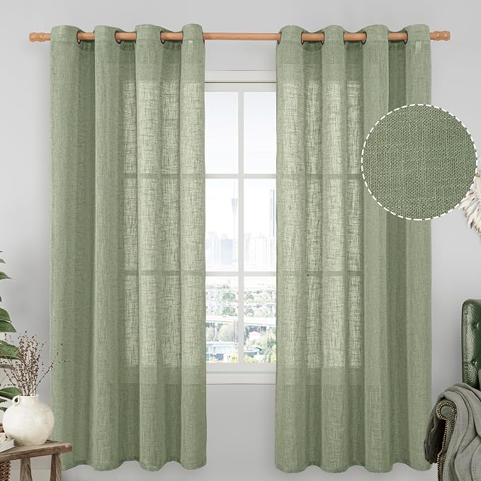 LAMIT Linen Blended Curtains 72 inch by LAMIT